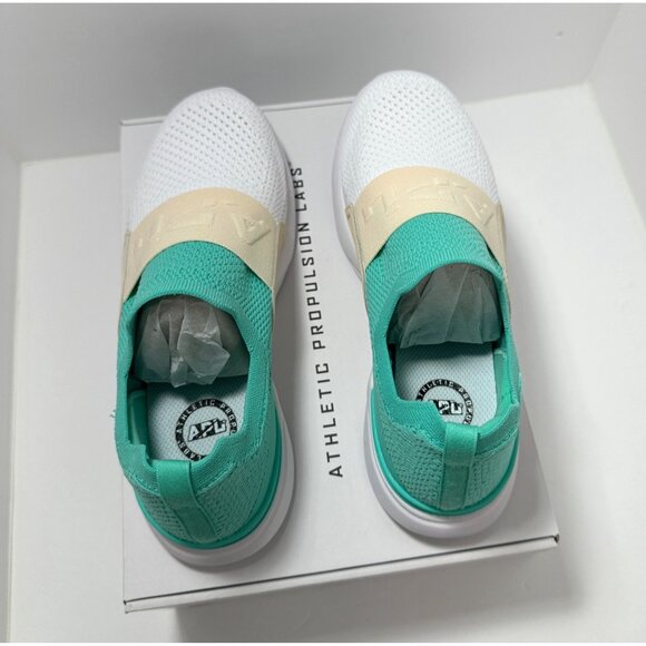 APL Womens Techloom Bliss Slip-On Sneakers 7.5 Mint/White Knit Luxe Sneakers NIB - Picture 9 of 10